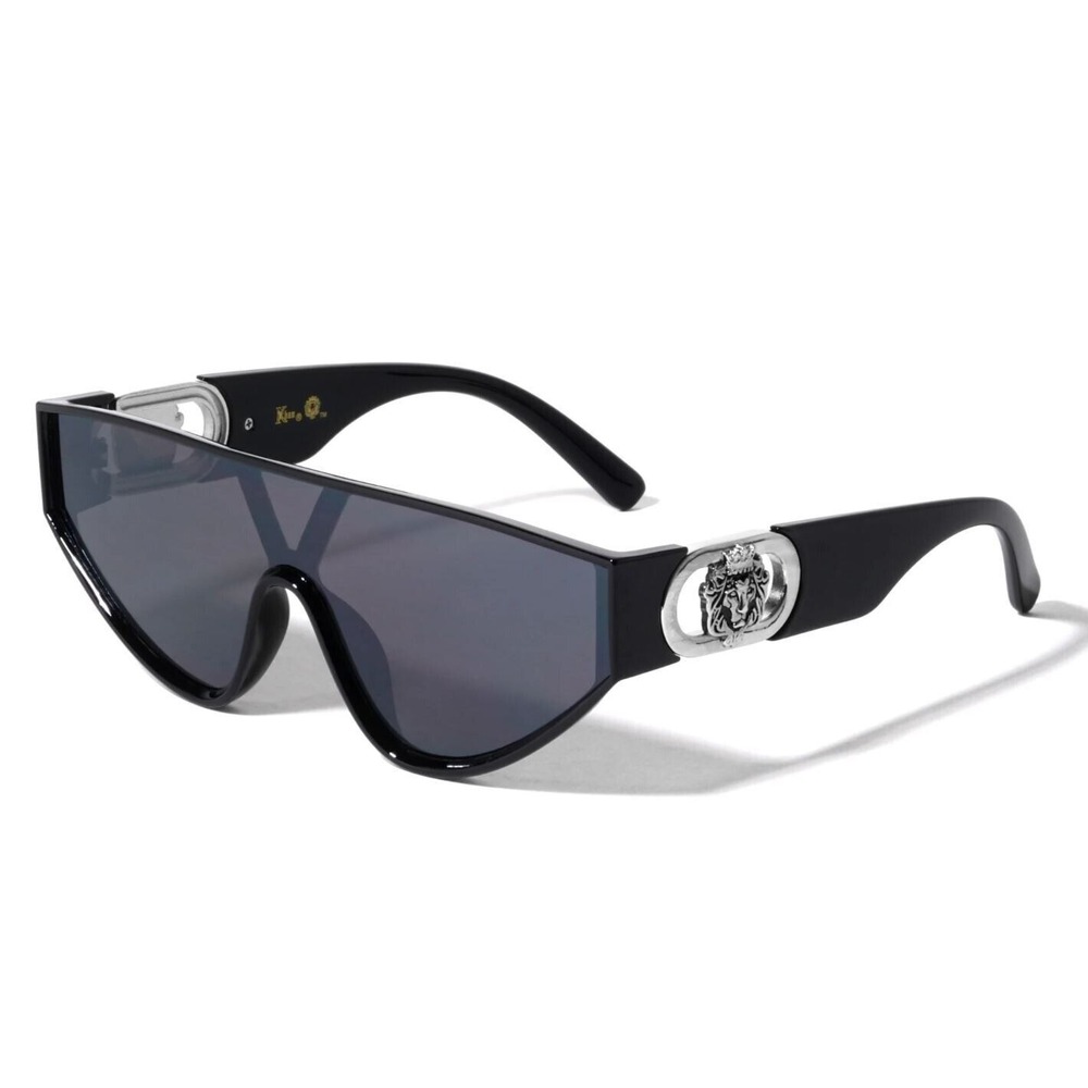 Shield Sunglasses Visor Mask Silver Fashion Fashion Hip Hop‎ Street Wear Cholo